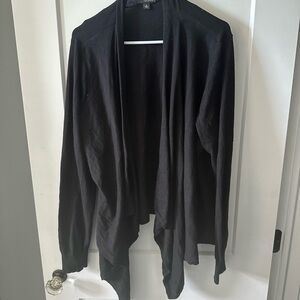 a.n.a Women's Black Open Front Shark bite Cardigan